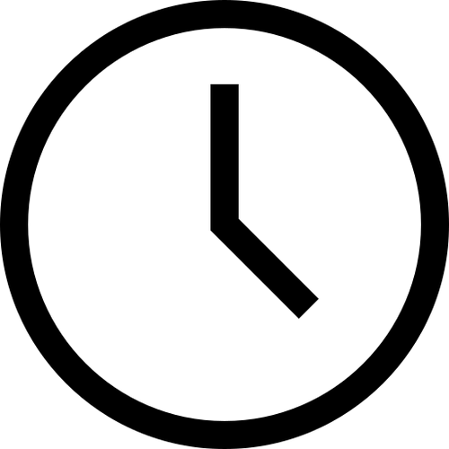 black clock icon